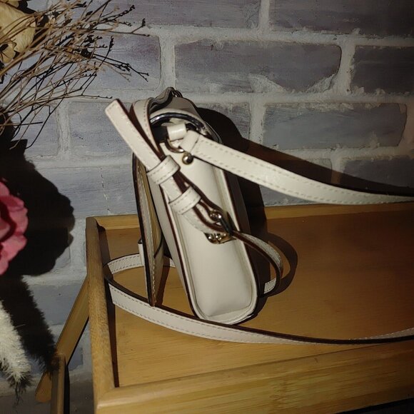 Kate Spade Crossbody Small Henderson Messenger Bag Cream Cement Ivory Offwhite - Picture 9 of 16
